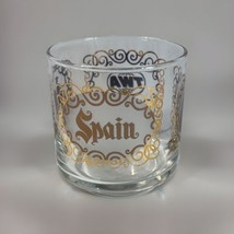 Vintage TWA Airlines The world of SPAIN Drinking glass tumbler - £19.02 GBP
