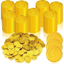 800 Pcs Plastic Pirate Gold Coins Bulk Treasure Coins Play Toy Coins Fak... - £40.60 GBP