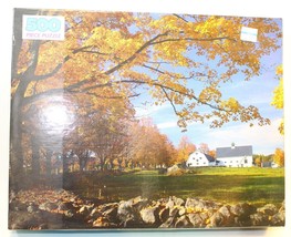 Golden 500 Piece Jigsaw Puzzle "Autumn In New England" New sealed Vintage - $12.66