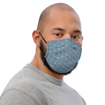 Asanoha Japanese Pattern with Hemp Leaf Motif Triangle Grey Face Mask - £14.38 GBP