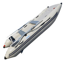 BRIS 11 ft Inflatable Catamaran Inflatable Boat Dinghy Mini Cat Boat Gray image 7