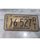 Vintage 1984 Illinois &quot;Land Of Lincoln&quot; Trailer License Plate 16527 RT E... - $6.93