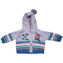 Baby Gap Purple Flower Sweater 6-12 M Months Stripe Vintage Y2K Hooded C... - $24.75