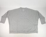 Zuda Womens Top Size 4X Heather Grey Z-Knit Surplice Layering Long Sleeve - $28.99