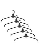 Clothes Folding Hangers 5 pcs Travel Collapsible Portable Black Drying Rack - £4.62 GBP