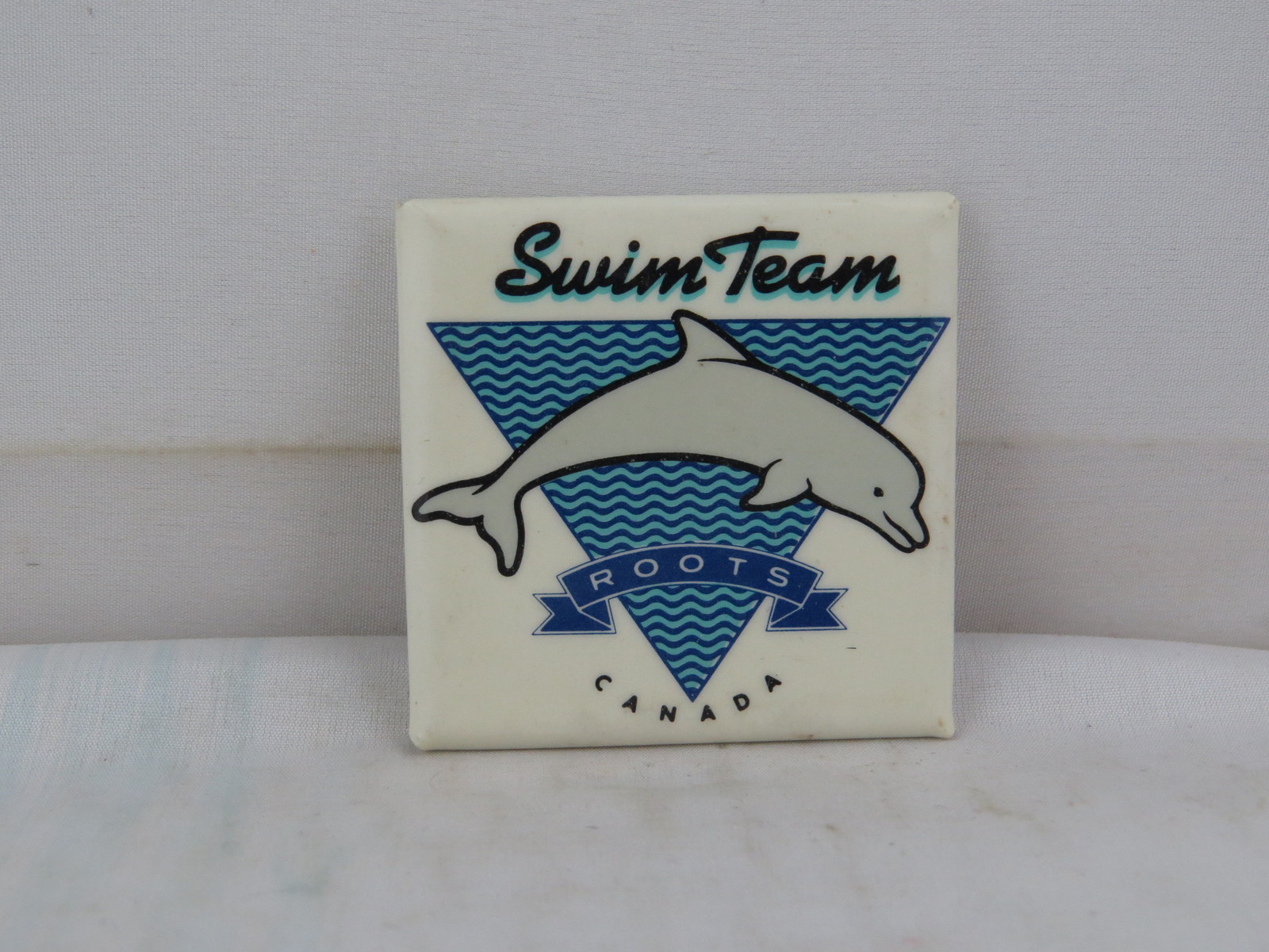 Vintage Fashion Pin - Roots Canada Swim Team 1980s - Paper Pin - $15.00