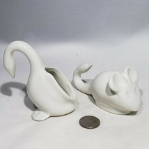 One Optical Illusion White Animal Figurine Mouse Transforms to Goose England EUC - £33.70 GBP