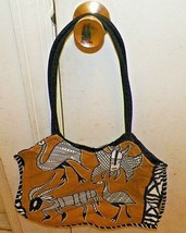 Sam Hilu&#39;s Collection - Tribal Print Purse / Handbag - Tan/Black/White - Nwt! - £15.84 GBP