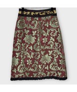 ANTHROPOLOGIE vintage Neesh by DAR jacquard print a line midi skirt size... - £49.54 GBP