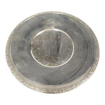 1930s Meadowbrook WM Rogers Round Silver Plated Floral Platter Vtg Serving Tray - £26.22 GBP