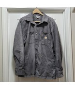 Carhartt Rugged Flex Canvas Fleece Lined Work Shirt Shacket Gray Mens XL... - $1,198.53 MXN