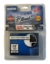 Brother Genuine P-Touch TZ-221 (9mm) 3/8&quot; Black Print on White Label Tape - $9.49