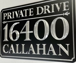 Engraved Personalized Custom Private Drive Street Address Metal Sign 15x9.5 - £27.93 GBP