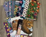 Vintage 80&#39;s/90&#39;s Fabric Lot Cotton Yards Mixed 22 Pieces Floral Animals... - $177.37