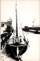 Maine 1940s Boats at Portland Harbor Kodak Photo Postcard W2 - $7.95