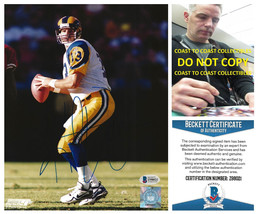 Kurt Warner signed St Louis Rams football 8x10 photo Beckett COA proof,autograph - £110.78 GBP