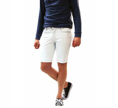 Biker Gym Unique Genuine White Boxer  Stylish Shorts 100% Leather Lambsk... - $92.25+
