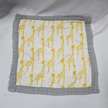 Milkbarn Milk Barn White Yellow Gray Giraffe Stripe Bamboo Security Blanket Baby - £54.80 GBP