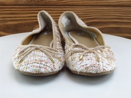 BP. Size 8.5 Flat Shoes Beige Fabric Women M - £15.76 GBP
