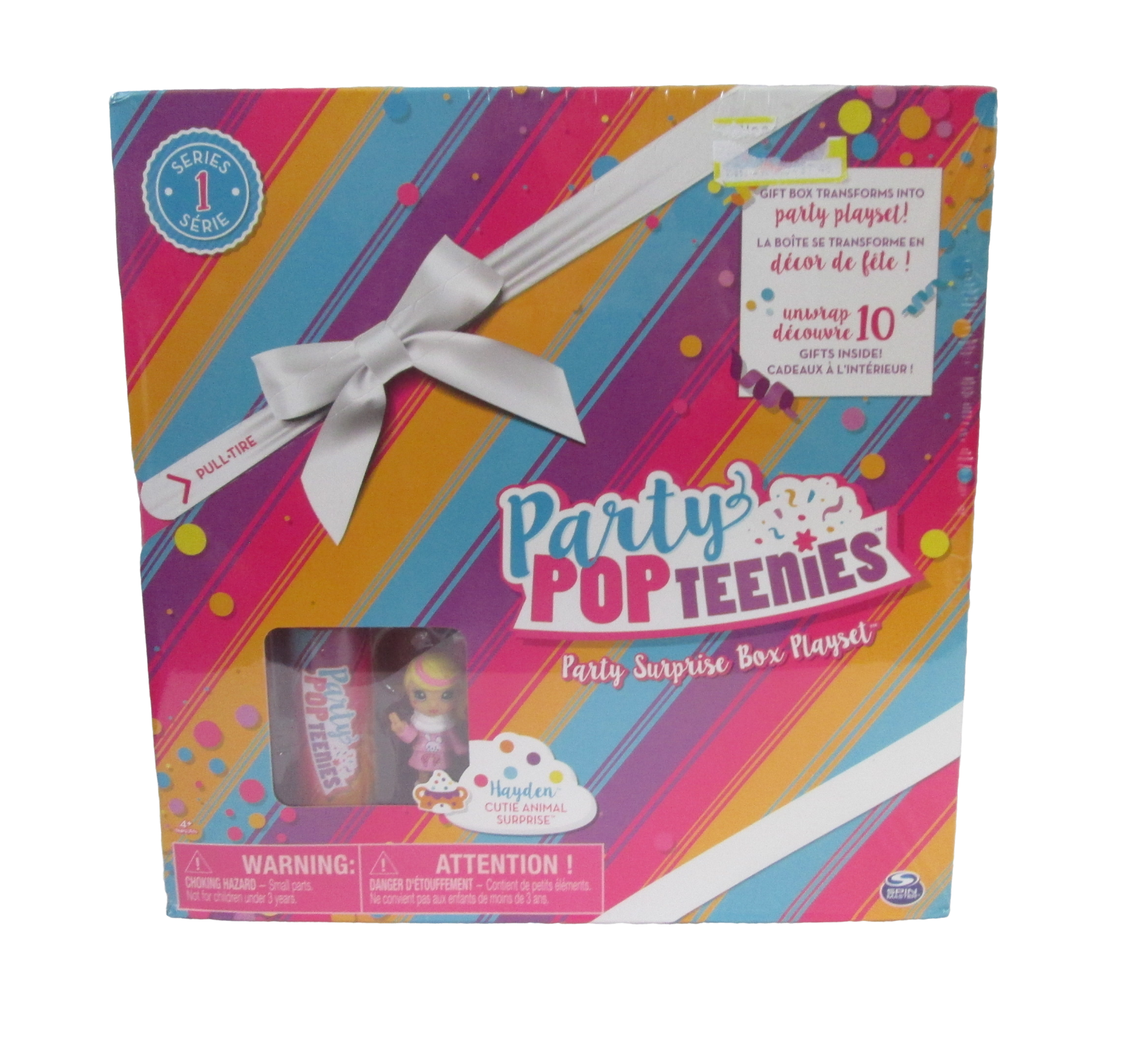 Party Pop Teenies Surprise Box Series 1 10 Gifts Playset Spin Master Sealed - $12.85