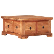 Coffee Table 66x70x35 cm Solid Acacia Wood - £178.72 GBP
