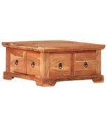 Coffee Table 66x70x35 cm Solid Acacia Wood - £176.10 GBP
