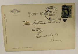 Vintage New Jersey Post Card 1909 Flemington Cancel South Branch Retention River - £7.65 GBP