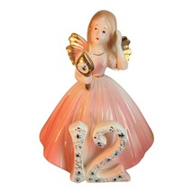 Vintage Josef Originals Birthday Angel Pink 12,  Porcelain Doll Figurine - $14.84