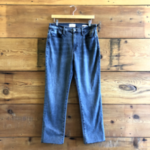 32 - FRAME Gray NEW $249 Le High Straight Frayed Hem Harbor Road Jeans 0... - £62.65 GBP