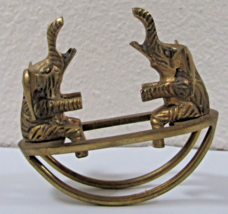 An item in the Art category: Vintage Two Elephants on a See Saw Brass Kinetic Sculpture