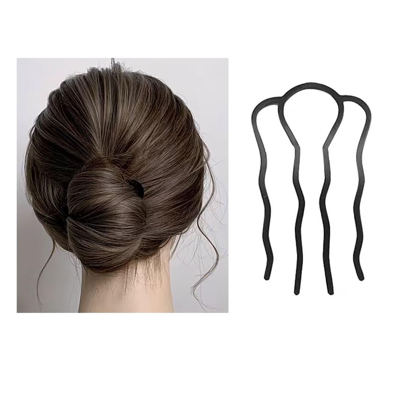 6 Piece Metal Hair Fork Clip Hair Side Combs Hair Pins Buns Updo U-Shape Hair Fo Item image 3