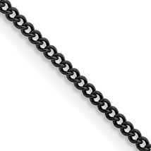 Chisel Stainless Steel Polished Black IP-plated 2.25mm 18 inch Round Cur... - $32.18