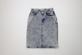 Vintage 90s Streetwear Womens 7 Distressed Acid Wash Bowtie Denim Jean S... - $29.65