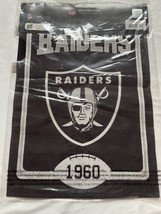 NEW Las Vegas Raiders 2 Sided Double Garden Flag Outdoor Window Banner 12&quot; x18&quot; - £8.15 GBP