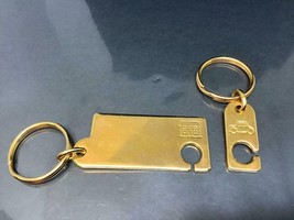 Vintage Detachable Keyring House Key &amp; Car Car Key Keychain Ancien Porte-Clés - £7.60 GBP