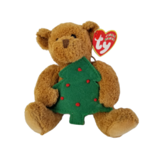 TY Jingle Beanies Bear TWINKLING Christmas Tree Plush Stuffed Animal Toy 2005 - £7.14 GBP