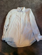 Jones New York Signature Mens WhiteStretch Long Sleeve Button Front Shir... - $19.75