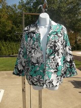 Nwot Alfred Dunner Black, Turquoise, White Jacket 18P - £19.65 GBP