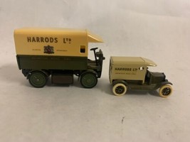 Pair of Harrods Ltd. Vintage Delivery Trucks T-Ford 1919 Walker Matchbox Smal... - £23.34 GBP