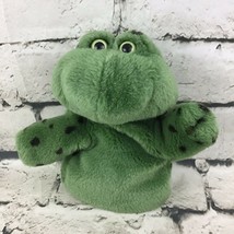 GUND Gand #9111 Frog Hand Puppet Green Spotted Toad Plush Nature Toy - $9.89