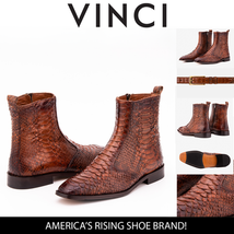 The Boss Tan Pythn Snk Zip-Up Leather Men Boot Limited Edition image 3