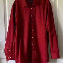 Stafford Men's XL Red Long Sleeve Dress Shirt Easy-Care Broadcloth - $19.80