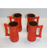 Vintage Frankoma Orange Pottery Expresso Chocolate Cappuccino 4 Oz Mug S... - $737.63 MXN