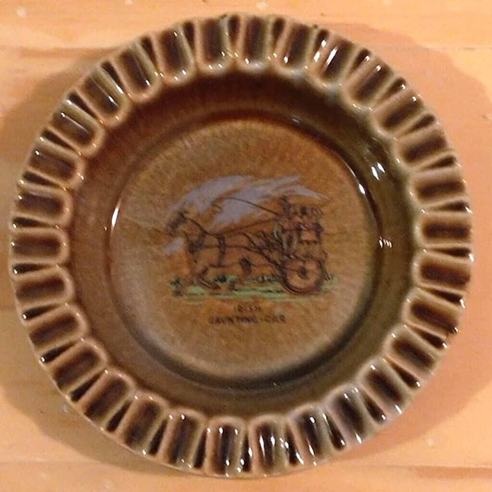 Vintage Wade Irish Daunting Car Ashtray Green 4.5&quot; - 12CM Trinket Dish -... - $6.88