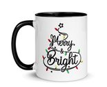 Funny Coffee Christmas Mug - Merry and Bright Christmas tree Color Mug, ... - $18.56+