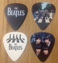 The Beatles 4 x Guitar Pick Set Abbey Road Rock Plectrum New - £9.59 GBP