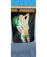 SEXY WOMAN AND MARIJUANA LEAVES WEED CANNABIS QUEEN SIZE BLANKET - £42.32 GBP