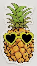Pineapple with Heart Shaped Sunglasses Super Cute Sticker Decal Embellishment - £1.84 GBP
