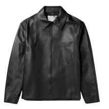 Black Leather Motorcycle Shirt - $90.00