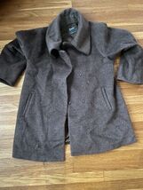 Hilary Radley Womens Brown Overcoat Winter Jack Size 16 Wool - $16.01